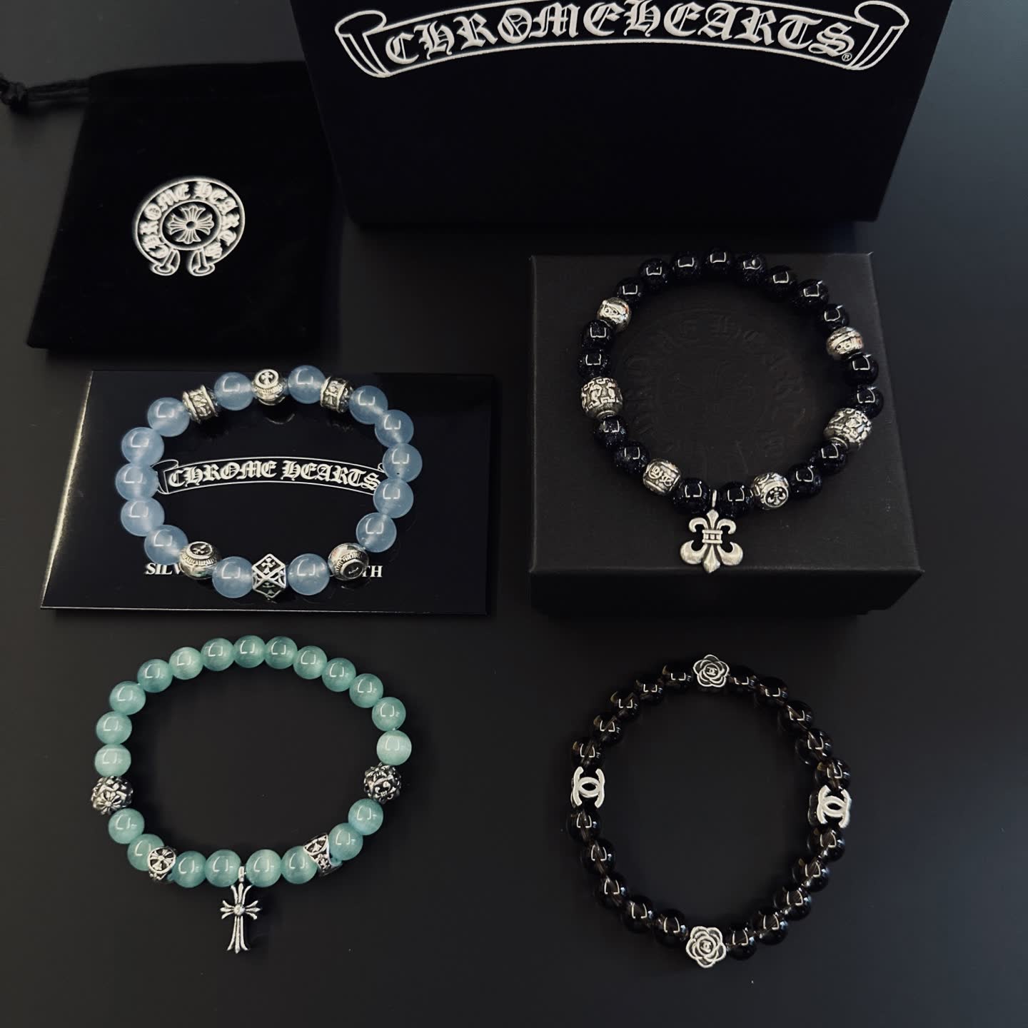 Chrome Hearts Beaded Bracelet Set Chrome Hearts Beaded Bracelet Set